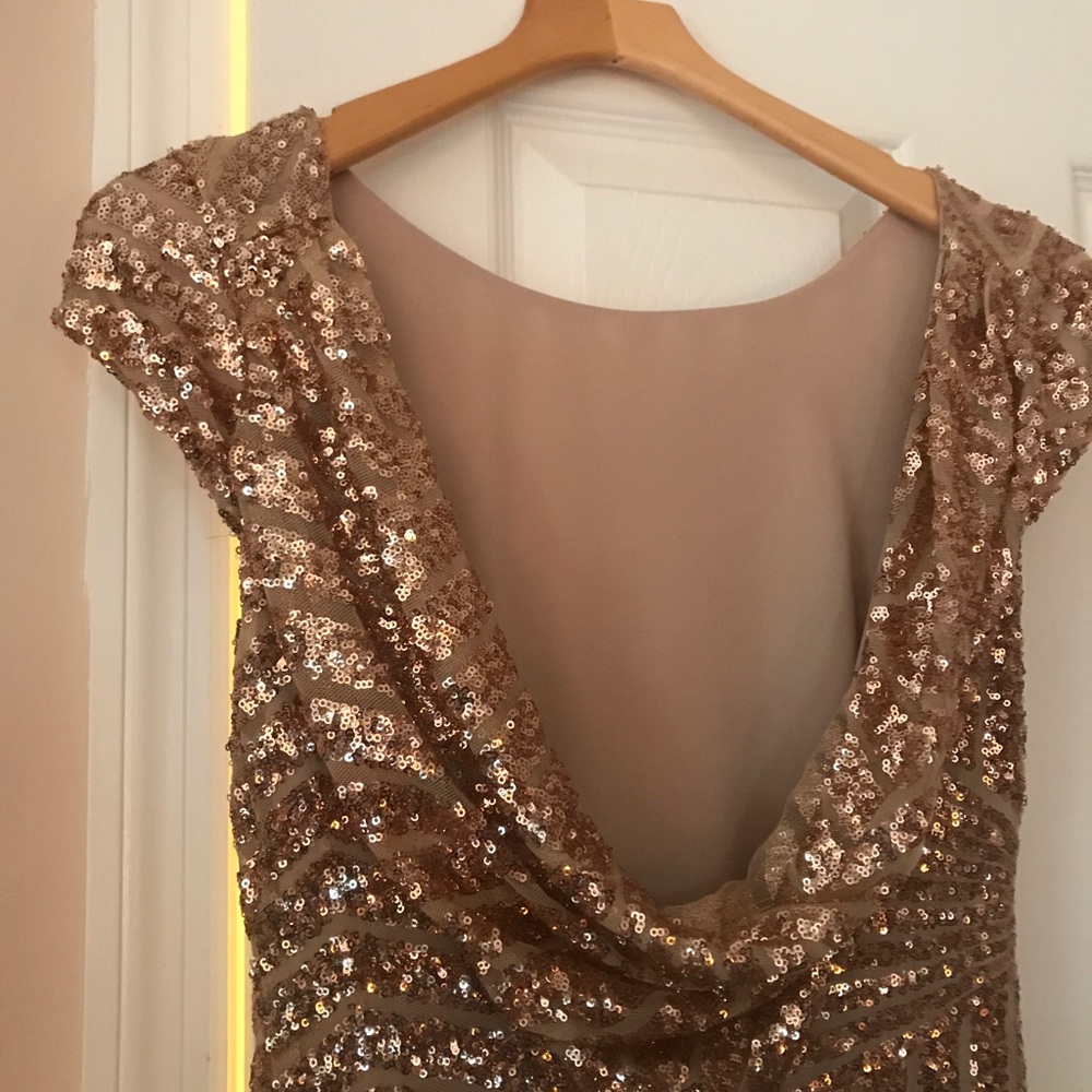 Rubber Ducky Gold Sequin Art Deco Gown